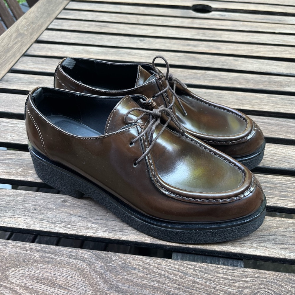 KOIO Siena lace up platform loafer shoes